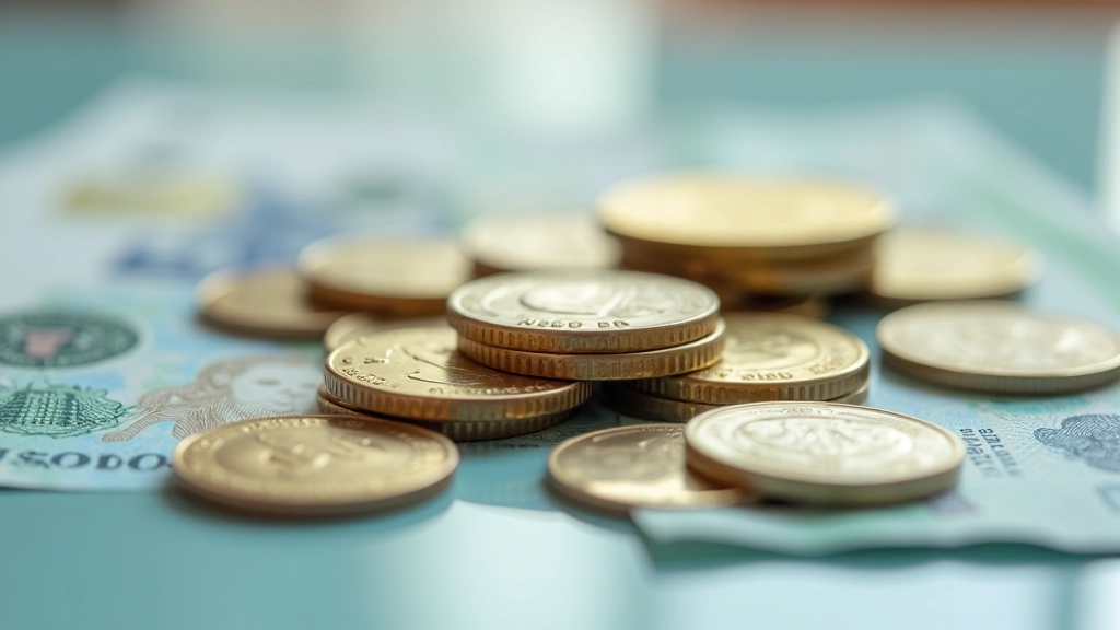 Različiti novčići i novčanice u više valuta na prozirnoj površini